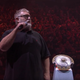 Valve head Gabe Newell on stage during DOTA 2's International event.